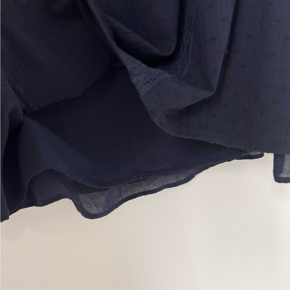 NWT Graylin Barstow Cotton Blouse Navy of Anthropologie - Picture 7 of 7